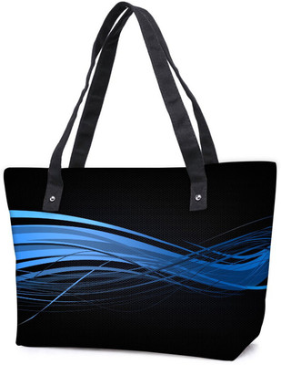 

Snoogg Pack Of 2 Abstract Blue Design Combo Tote Shopping Grocery Bag With Coin Pencil Purse Shoulder Bag(Multicolor, 15 L)