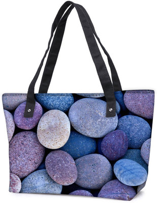 

Snoogg Pack Of 2 Pebble Stone Beach Combo Tote Shopping Grocery Bag With Coin Pencil Purse Shoulder Bag(Multicolor, 15 L)