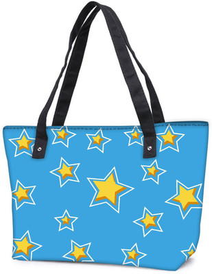 

Snoogg Pack Of 2 Yelow Star Blue Pattern Combo Tote Shopping Grocery Bag With Coin Pencil Purse Shoulder Bag(Multicolor, 15 L)