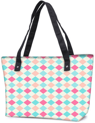 

Snoogg Pack Of 2 Multicolor Blocks Combo Tote Shopping Grocery Bag With Coin Pencil Purse Shoulder Bag(Multicolor, 15 L)