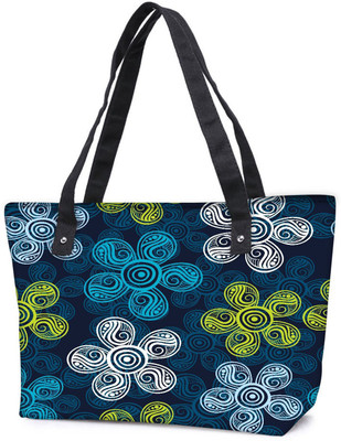 

Snoogg Pack Of 2 Multicolor Floral Abstract Combo Tote Shopping Grocery Bag With Coin Pencil Purse Shoulder Bag(Multicolor, 5 L)