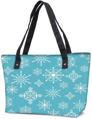 

Snoogg Pack Of 2 Christmas Spring Blue Combo Tote Shopping Grocery Bag With Coin Pencil Purse Shoulder Bag(Multicolor, 5 L)