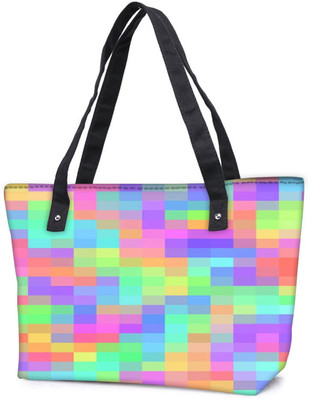 

Snoogg Pack Of 2 Pattern Digital Cubes 2423 Combo Tote Shopping Grocery Bag With Coin Pencil Purse Shoulder Bag(Multicolor, 5 L)