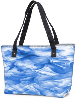 

Snoogg Pack Of 2 White And Blue Smoke 2430 Combo Tote Shopping Grocery Bag With Coin Pencil Purse Shoulder Bag(Multicolor, 5 L)