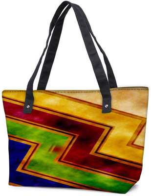 

Snoogg Pack Of 2 Storm Wave 2389 Combo Tote Shopping Grocery Bag With Coin Pencil Purse Shoulder Bag(Multicolor, 5 L)