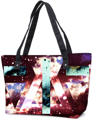 

Snoogg Pack Of 2 Zoyd Energy Combo Tote Shopping Grocery Bag With Coin Pencil Purse Shoulder Bag(Multicolor, 15 L)