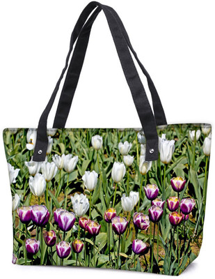 

Snoogg Pack Of 2 Colorful Tulips Combo Tote Shopping Grocery Bag With Coin Pencil Purse Shoulder Bag(Multicolor, 5 L)