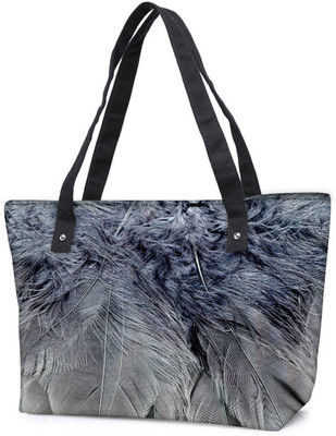 

Snoogg Pack Of 2 Feathers 2 Texture Combo Tote Shopping Grocery Bag With Coin Pencil Purse Shoulder Bag(Multicolor, 15 L)