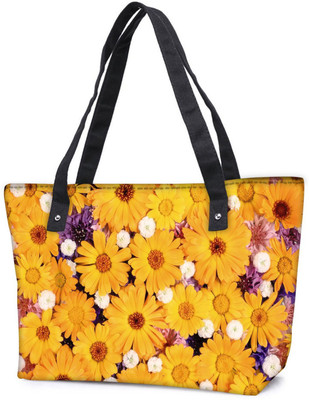 

Snoogg Pack Of 2 Sunflower Combo Tote Shopping Grocery Bag With Coin Pencil Purse Shoulder Bag(Multicolor, 15 L)