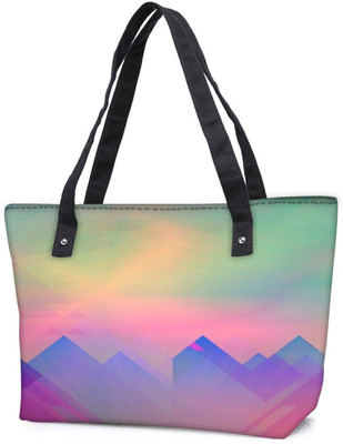 

Snoogg Pack Of 2 Abstract Formations Combo Tote Shopping Grocery Bag With Coin Pencil Purse Shoulder Bag(Multicolor, 15 L)