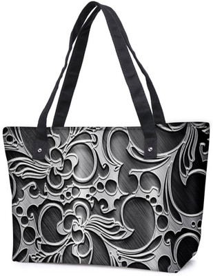 

Snoogg Pack Of 2 Abstract Grey Design Combo Tote Shopping Grocery Bag With Coin Pencil Purse Shoulder Bag(Multicolor, 15 L)