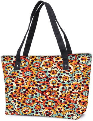 

Snoogg Pack Of 2 Abstract Floral Background Combo Tote Shopping Grocery Bag With Coin Pencil Purse Shoulder Bag(Multicolor, 15 L)