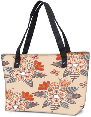 

Snoogg Pack Of 2 Abstract Floral Background Combo Tote Shopping Grocery Bag With Coin Pencil Purse Shoulder Bag(Multicolor, 15 L)