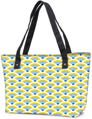 

Snoogg Pack Of 2 Abstract Yellow Pattern Combo Tote Shopping Grocery Bag With Coin Pencil Purse Shoulder Bag(Multicolor, 5 L)