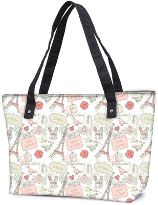 

Snoogg Pack Of 2 Love In Paris Combo Tote Shopping Grocery Bag With Coin Pencil Purse Shoulder Bag(Multicolor, 5 L)