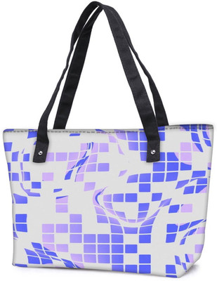 

Snoogg Pack Of 2 Purple Checkered Pattern 2558 Combo Tote Shopping Grocery Bag With Coin Pencil Purse Shoulder Bag(Multicolor, 5 L)
