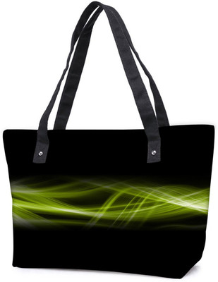 

Snoogg Pack Of 2 Lite Green Abstract Design Combo Tote Shopping Grocery Bag With Coin Pencil Purse Shoulder Bag(Multicolor, 5 L)