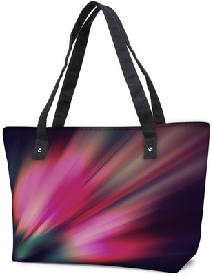

Snoogg Pack Of 2 Abstract Pink Rays Combo Tote Shopping Grocery Bag With Coin Pencil Purse Shoulder Bag(Multicolor, 15 L)