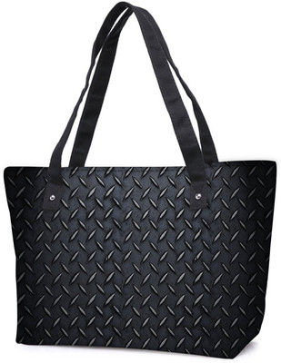 

Snoogg Pack Of 2 Steel Texture Combo Tote Shopping Grocery Bag With Coin Pencil Purse Shoulder Bag(Multicolor, 5 L)