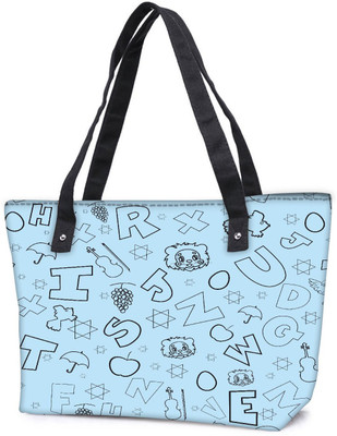 

Snoogg Pack Of 2 Black Alphabets Combo Tote Shopping Grocery Bag With Coin Pencil Purse Shoulder Bag(Multicolor, 5 L)