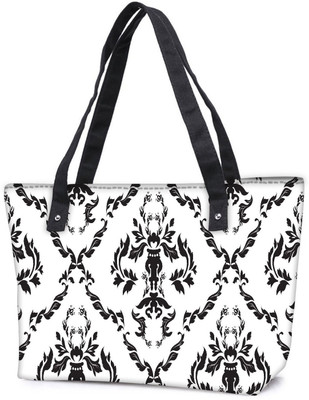 

Snoogg Pack Of 2 Floral Grey Pattern Combo Tote Shopping Grocery Bag With Coin Pencil Purse Shoulder Bag(Multicolor, 15 L)