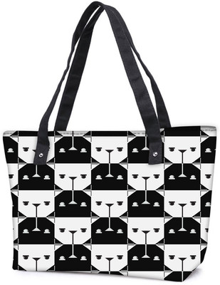 

Snoogg Pack Of 2 Opposite Faces Combo Tote Shopping Grocery Bag With Coin Pencil Purse Shoulder Bag(Multicolor, 5 L)