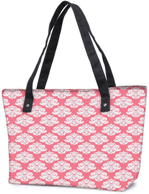 

Snoogg Pack Of 2 Abstract White Pink Pattern 2 Combo Tote Shopping Grocery Bag With Coin Pencil Purse Shoulder Bag(Multicolor, 15 L)