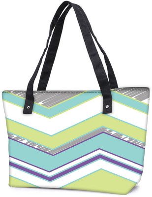 

Snoogg Pack Of 2 Zig Zag Design 2368 Combo Tote Shopping Grocery Bag With Coin Pencil Purse Shoulder Bag(Multicolor, 5 L)