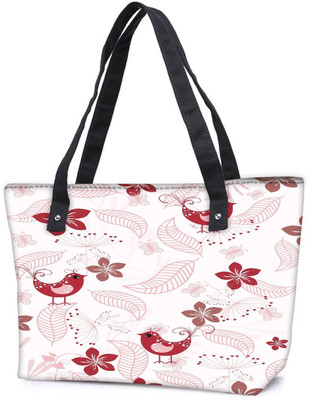 

Snoogg Pack Of 2 Red Bird Combo Tote Shopping Grocery Bag With Coin Pencil Purse Shoulder Bag(Multicolor, 15 L)