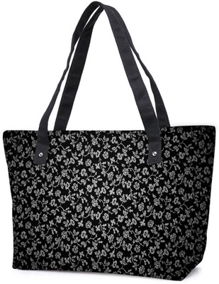 

Snoogg Pack Of 2 White Roses In Black Combo Tote Shopping Grocery Bag With Coin Pencil Purse Shoulder Bag(Multicolor, 15 L)