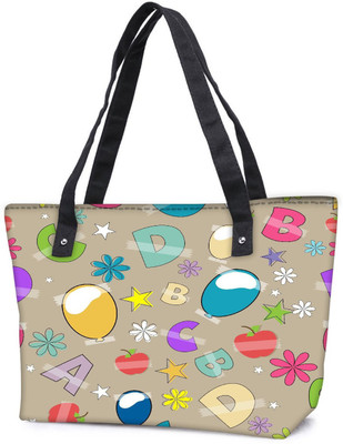 

Snoogg Pack Of 2 Alphabets Balloons Combo Tote Shopping Grocery Bag With Coin Pencil Purse Shoulder Bag(Multicolor, 15 L)