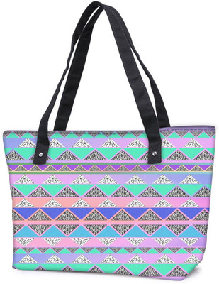 

Snoogg Pack Of 2 Pyramid Aztec Combo Tote Shopping Grocery Bag With Coin Pencil Purse Shoulder Bag(Multicolor, 5 L)