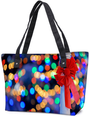 

Snoogg Pack Of 2 Red Ribbon On A Pole Combo Tote Shopping Grocery Bag With Coin Pencil Purse Shoulder Bag(Multicolor, 15 L)