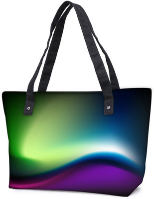

Snoogg Pack Of 2 Green And Blue Design Combo Tote Shopping Grocery Bag With Coin Pencil Purse Shoulder Bag(Multicolor, 5 L)