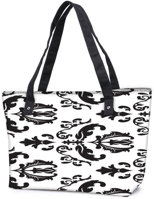 

Snoogg Pack Of 2 Black Pattern Combo Tote Shopping Grocery Bag With Coin Pencil Purse Shoulder Bag(Multicolor, 5 L)