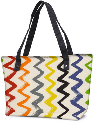 

Snoogg Pack Of 2 Backward Forward Waves 2523 Combo Tote Shopping Grocery Bag With Coin Pencil Purse Shoulder Bag(Multicolor, 15 L)