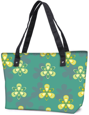 

Snoogg Pack Of 2 Pattern Design In Green Combo Tote Shopping Grocery Bag With Coin Pencil Purse Shoulder Bag(Multicolor, 5 L)