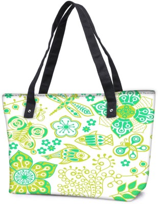 

Snoogg Pack Of 2 Butterfly And Fishes Combo Tote Shopping Grocery Bag With Coin Pencil Purse Shoulder Bag(Multicolor, 15 L)