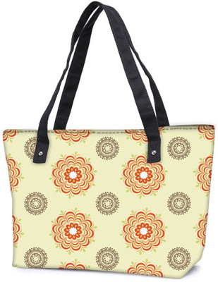 

Snoogg Pack Of 2 Multiple Design Cream Pattern Combo Tote Shopping Grocery Bag With Coin Pencil Purse Shoulder Bag(Multicolor, 5 L)