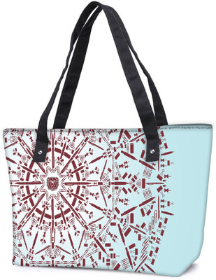 

Snoogg Pack Of 2 Abstract Snowflake Combo Tote Shopping Grocery Bag With Coin Pencil Purse Shoulder Bag(Multicolor, 15 L)
