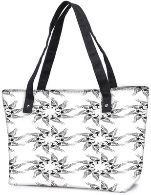 

Snoogg Pack Of 2 Floral Design Combo Tote Shopping Grocery Bag With Coin Pencil Purse Shoulder Bag(Multicolor, 5 L)