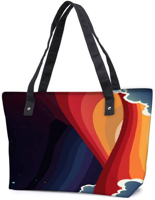 

Snoogg Pack Of 2 Universal Paradigm 2465 Combo Tote Shopping Grocery Bag With Coin Pencil Purse Shoulder Bag(Multicolor, 15 L)