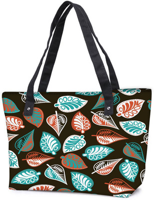 

Snoogg Pack Of 2 Multicolor Leaves Brown Pattern Combo Tote Shopping Grocery Bag With Coin Pencil Purse Shoulder Bag(Multicolor, 15 L)