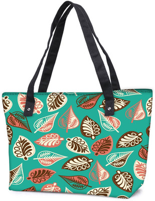 

Snoogg Pack Of 2 Multicolor Leaves Green Pattern Combo Tote Shopping Grocery Bag With Coin Pencil Purse Shoulder Bag(Multicolor, 5 L)