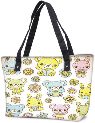 

Snoogg Pack Of 2 Hand Drawn Teddy Bear Combo Tote Shopping Grocery Bag With Coin Pencil Purse Shoulder Bag(Multicolor, 15 L)