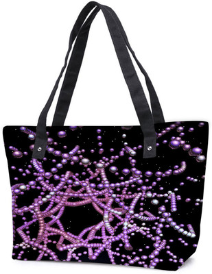 

Snoogg Pack Of 2 Digital Fractal Structure Combo Tote Shopping Grocery Bag With Coin Pencil Purse Shoulder Bag(Multicolor, 15 L)