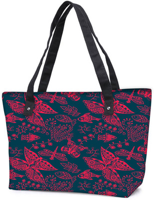 

Snoogg Pack Of 2 Red Buttefly Combo Tote Shopping Grocery Bag With Coin Pencil Purse Shoulder Bag(Multicolor, 15 L)