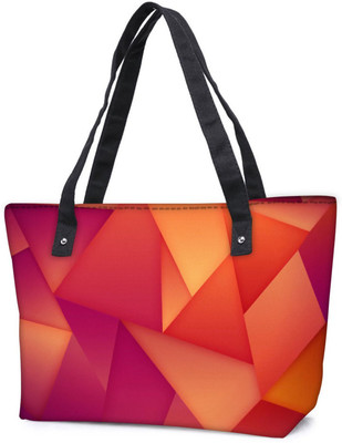 

Snoogg Pack Of 2 Abstract Dark Pattern Design Combo Tote Shopping Grocery Bag With Coin Pencil Purse Shoulder Bag(Multicolor, 15 L)