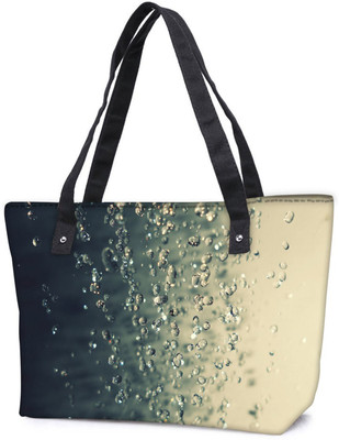 

Snoogg Pack Of 2 Water Drops Abstract Combo Tote Shopping Grocery Bag With Coin Pencil Purse Shoulder Bag(Multicolor, 15 L)