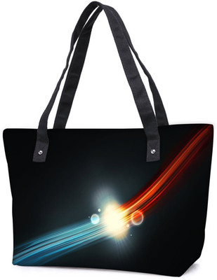 

Snoogg Pack Of 2 Glowing Red And Blue Design Combo Tote Shopping Grocery Bag With Coin Pencil Purse Shoulder Bag(Multicolor, 5 L)